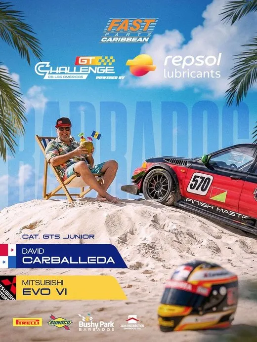 Tumbona y coco · GT Challenge Barbados